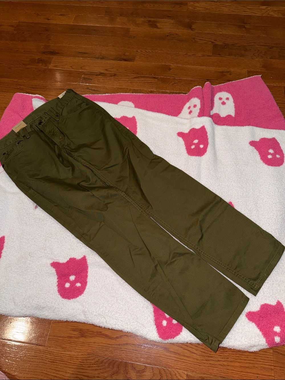 Women’s Levi Olive Green Straight-Leg Pants 28/30